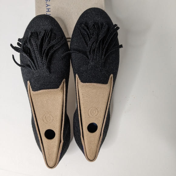 Rothy’s The Merino Tassel Loafer Black Diamond Size 7.5 - Picture 3 of 9